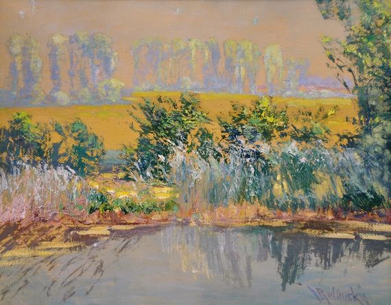 Sunny bank of the river